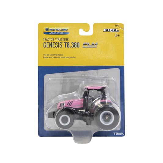 Pink New Holland Genesis T8.380 Tractor With Rear Duals Toy