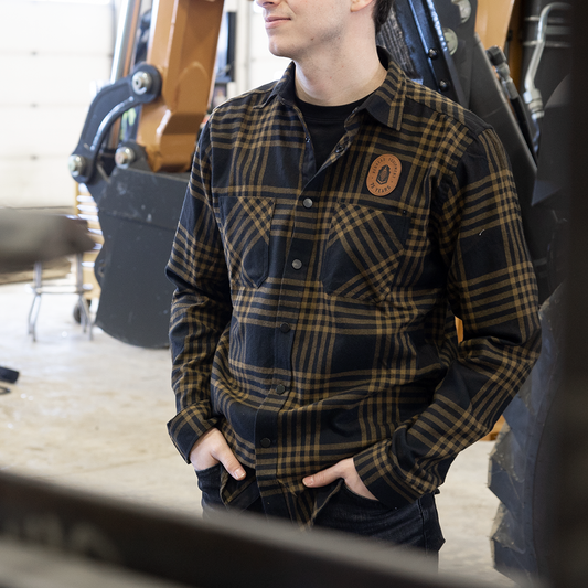 Men's Leather Patch Flannels
