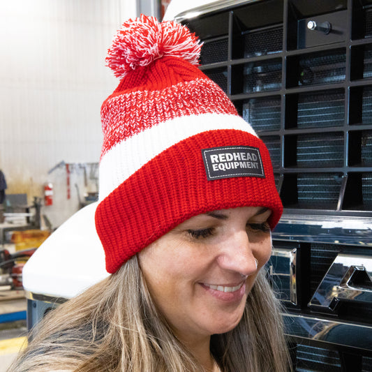 Red and White Striped Toque