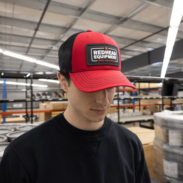 Red and Black Mesh Back Trucker Hat