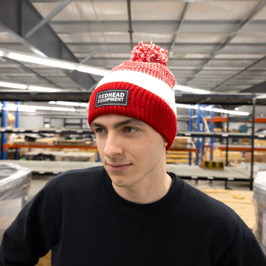 Red and White Striped Toque