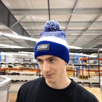 Blue and White Striped Toque