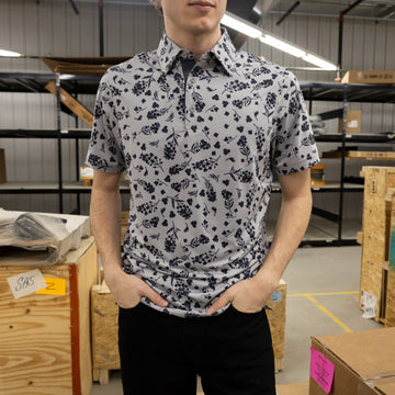 Men's Light Grey Prarie Golf Polo