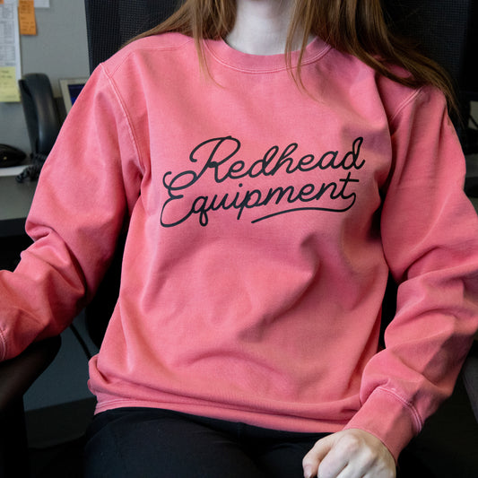 Unisex Pink Cursive Crewneck