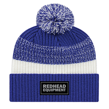 Blue and White Striped Toque