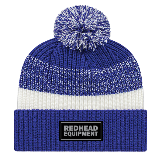 Blue and White Striped Toque