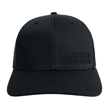 Rubber stacked black on black hat