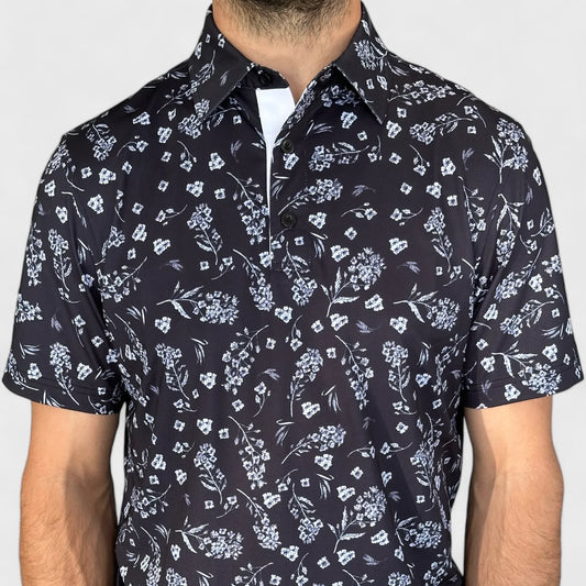 Men's Black Prarie Golf Polo