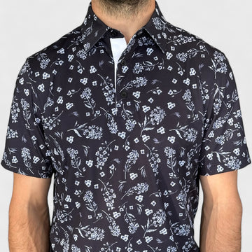 Men's Black Prarie Golf Polo