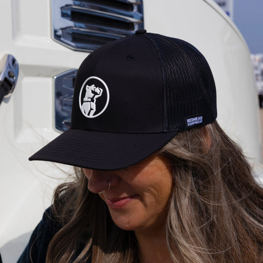 White Rubber Mack Logo Hat