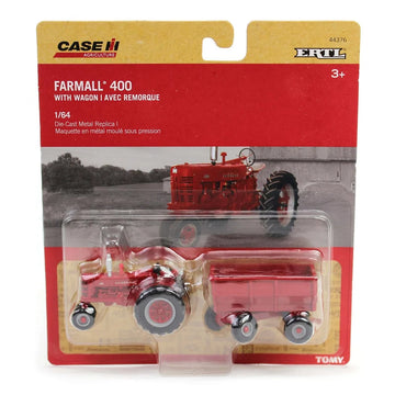 Case IH Farmall 400 Tractor with Narrow Front & Flarebox Wagon