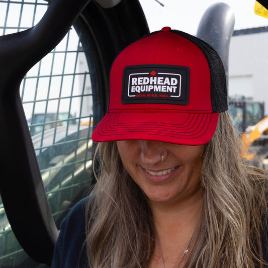 Red and Black Mesh Back Trucker Hat